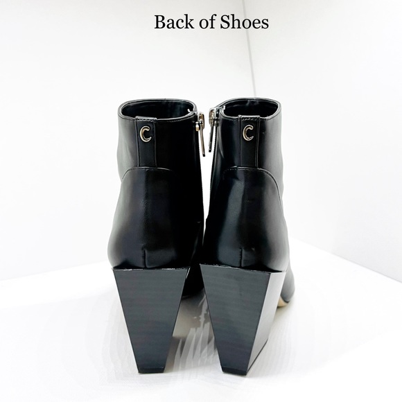 CIRCUS BY SAM EDELMAN — WOMENS ANKLE BOOTS FAUX LEATHER BLOCK HEEL, BLACK, US 7 - Picture 5 of 10
